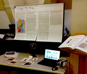 We recreated the exhibition look at the showcase event.